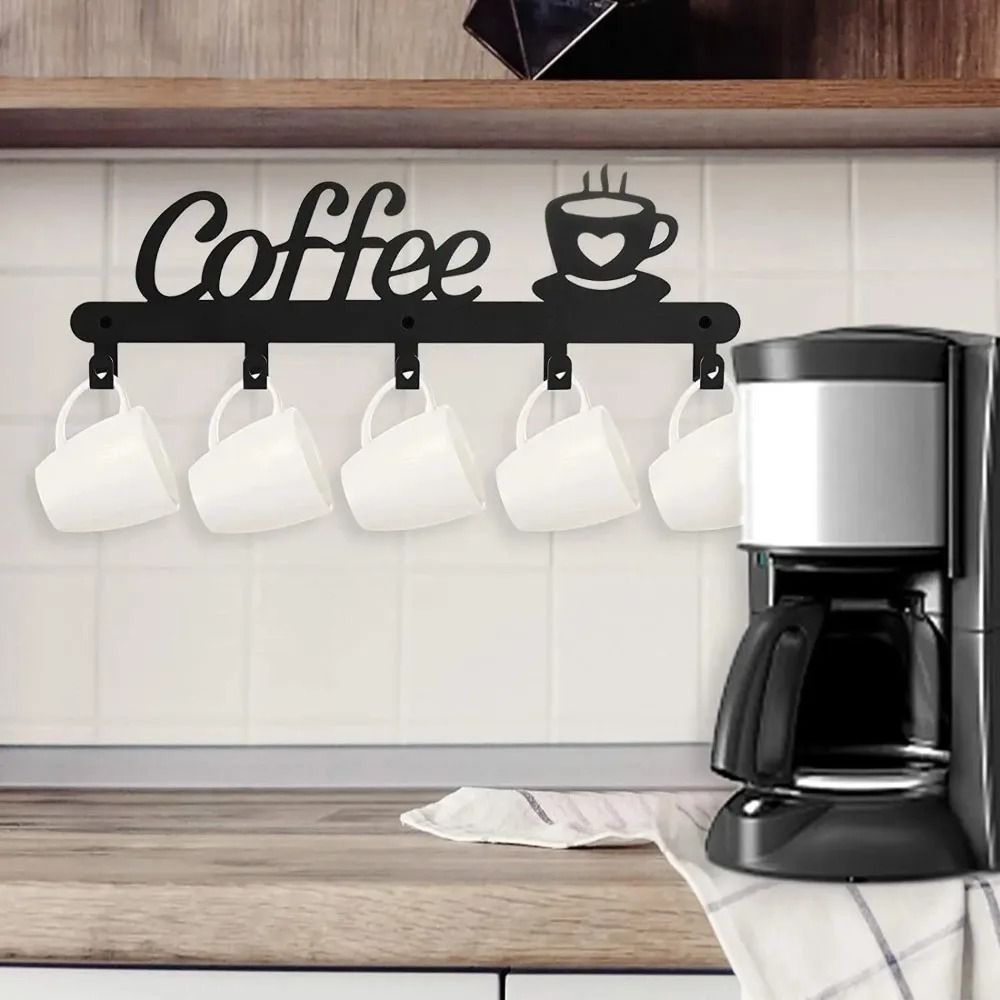 Metal Wall Mounted Coffee Mug  - Coffee Equipment Rack ulasan dan harga