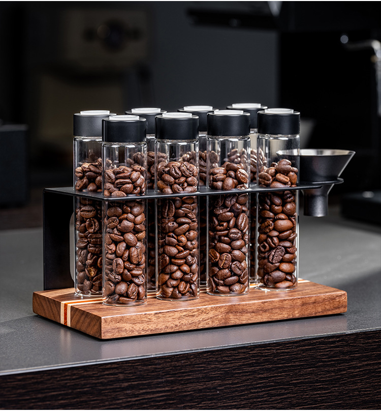 Sealed Glass 12Tubes Coffee Be - Coffee Equipment Organizer ulasan dan harga