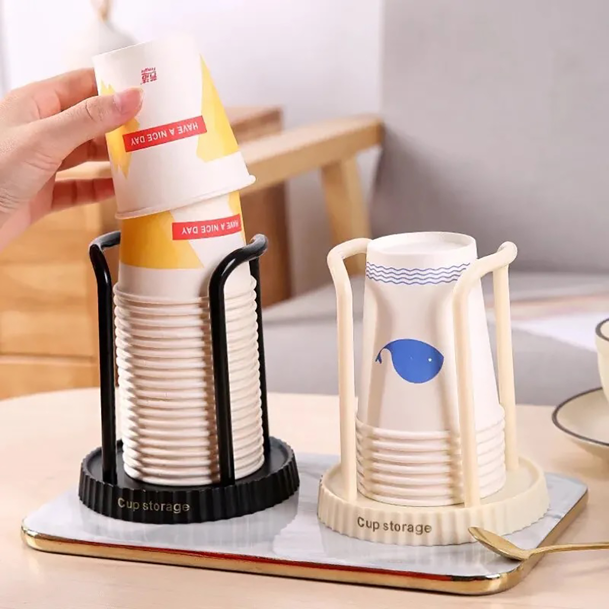 Minimalist Paper Cup Holder, H - Coffee Equipment Rack ulasan dan harga