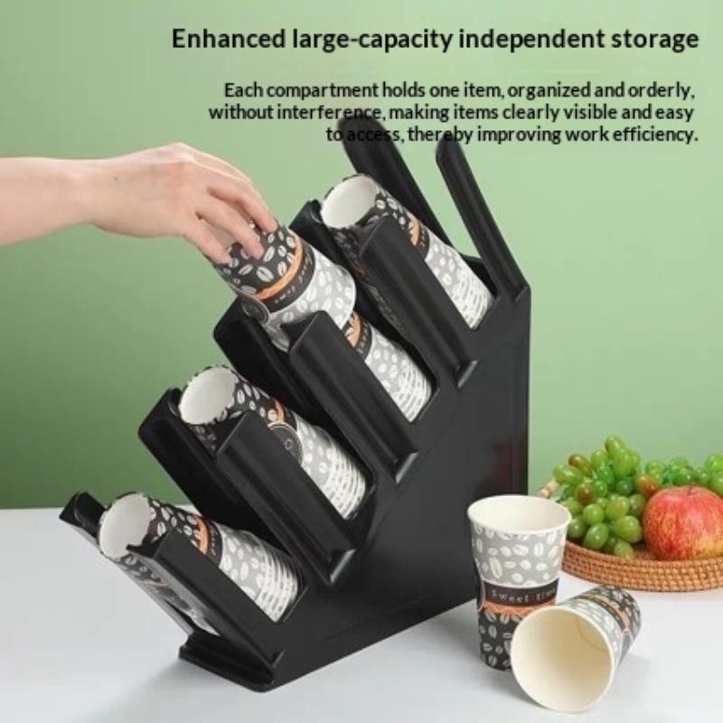 New·Plastic Paper Cup Storage  - Coffee Equipment Rack ulasan dan harga