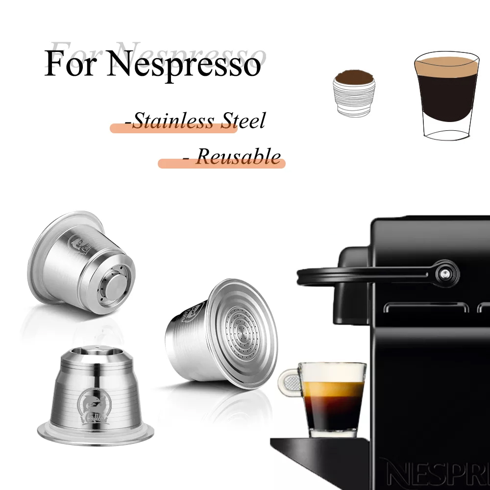 Stainless Steel Reusable Capsu - Coffee Equipment Rack ulasan dan harga