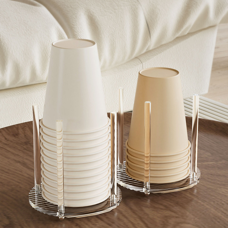 Acrylic Transparent Paper Cup  - Coffee Equipment Rack ulasan dan harga
