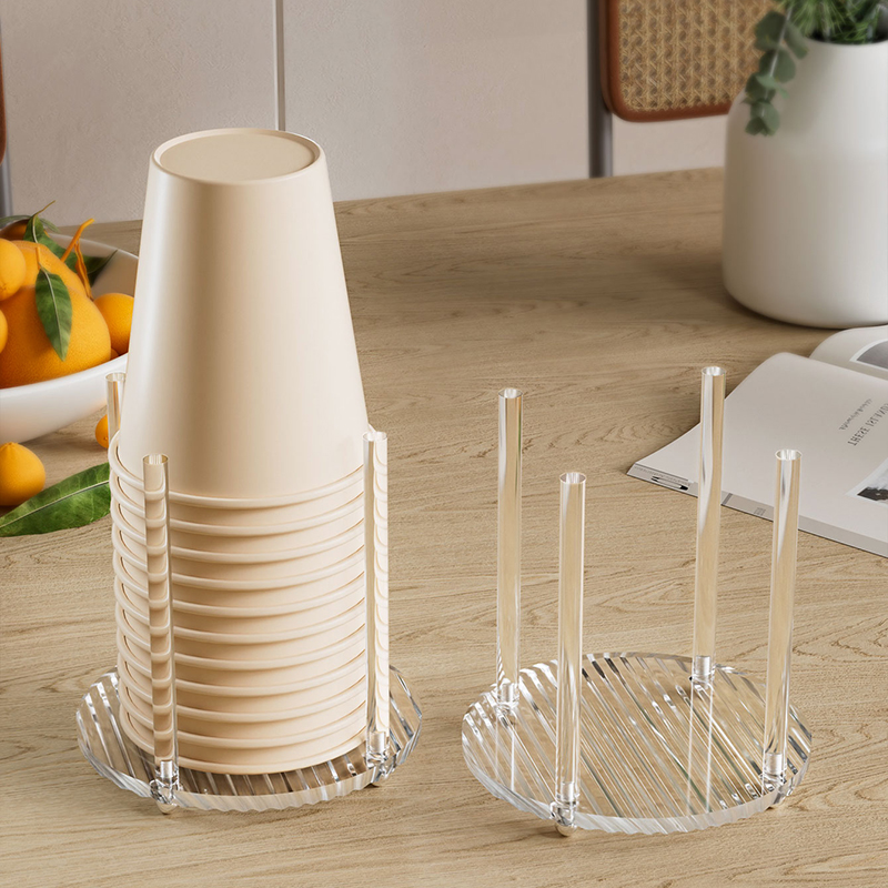 Acrylic Transparent Paper Cup  - Coffee Equipment Rack ulasan dan harga