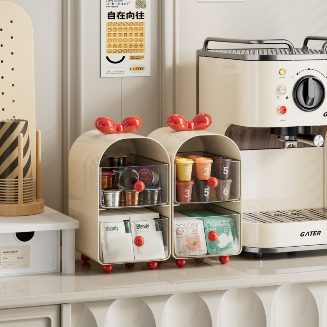 Creamy Coffee Capsule Organize - Coffee Equipment Organizer ulasan dan harga